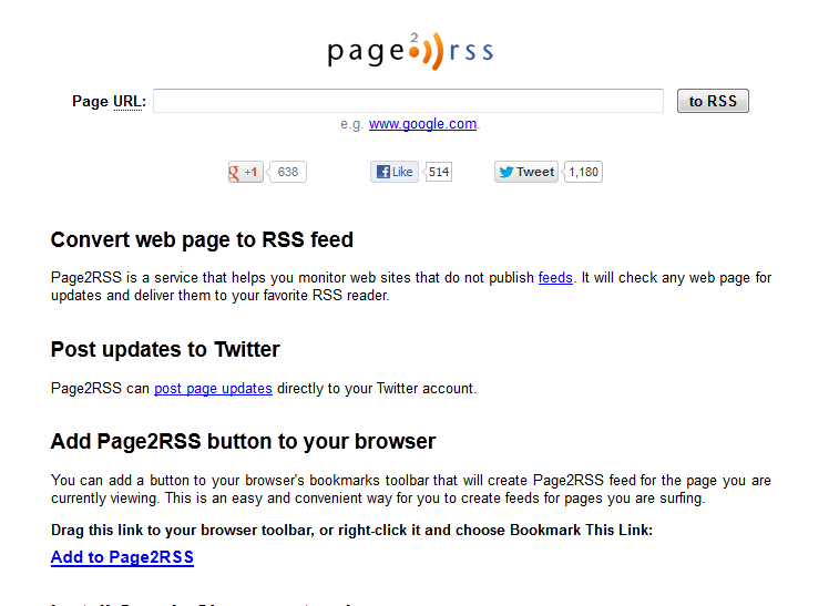 page2rss