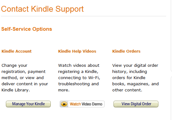 kindle support