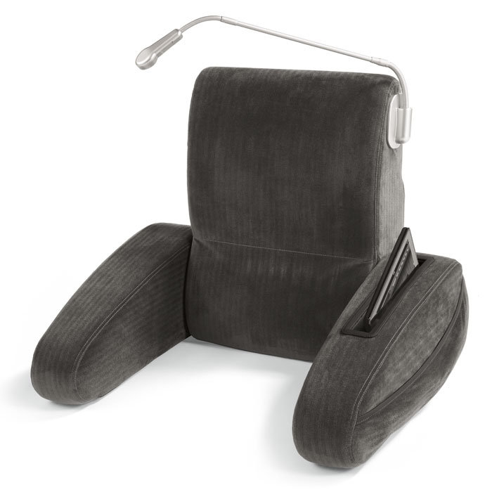 bed chair pillow with cup holder